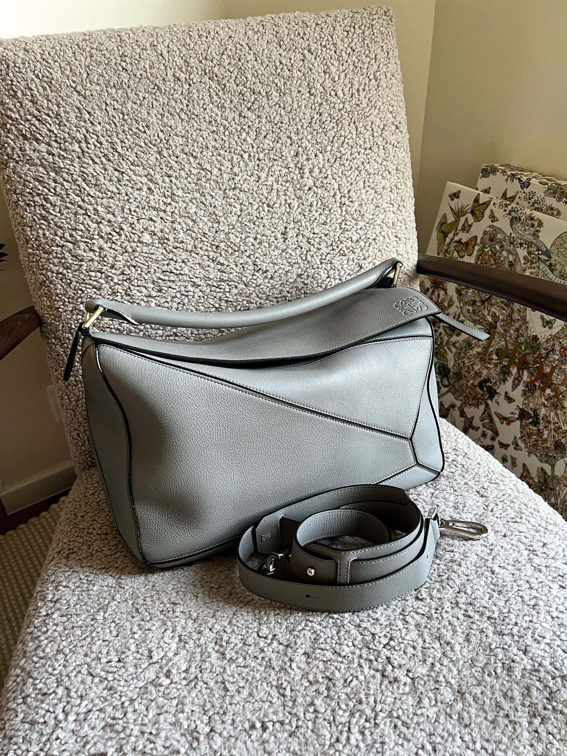 LOEWE Puzzle Bag Large Asphalt