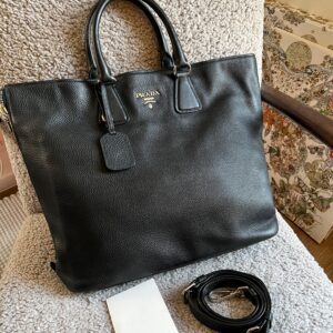 PRADA Vittelo Phenix Nero Calfskin