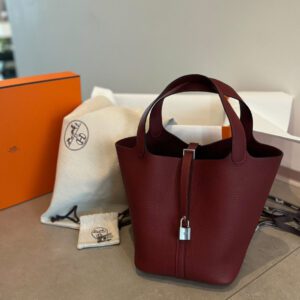 HERMÈS Picotin 22 Rouge PHW 2024