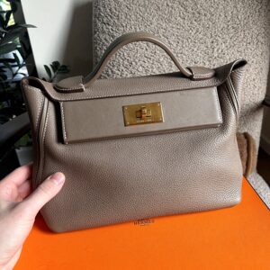 HERMÈS 24/24 Togo Leather Etoupe GHW 2022