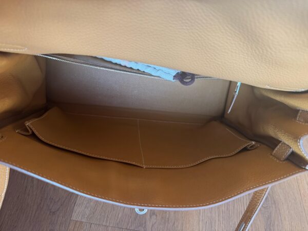 HERMÈS Kelly Bag 35 PHW Clemence Natural Sable - Obrázek 8