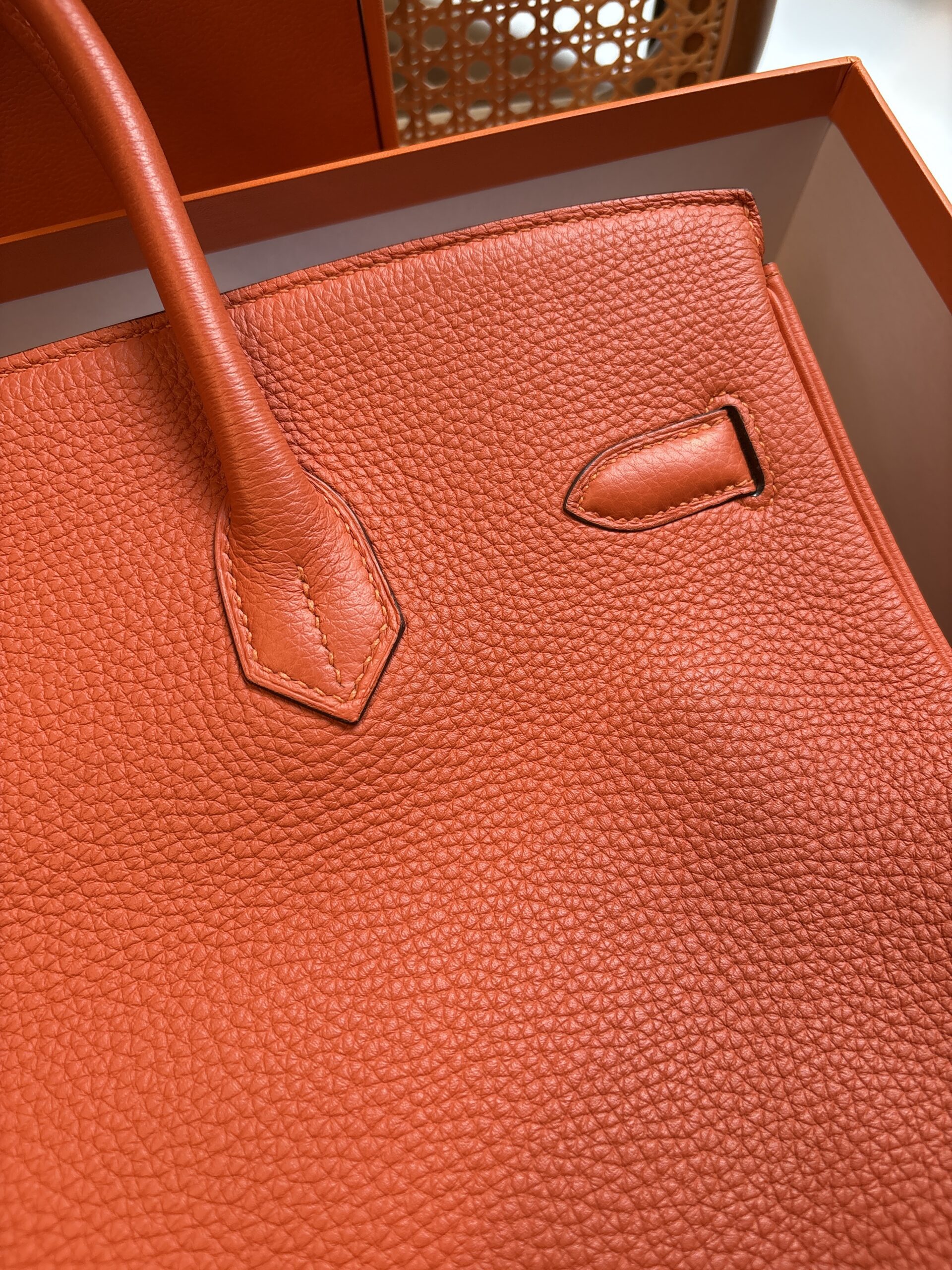 HERMÈS Birkin Bag 35 Togo Feu GHW 2016 - Obrázek 6