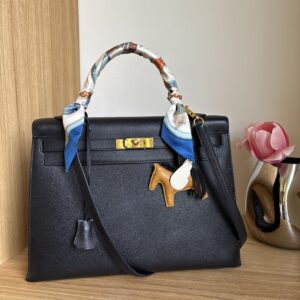 HERMÈS Kelly Bag 35 Epsom Noir 2016 X
