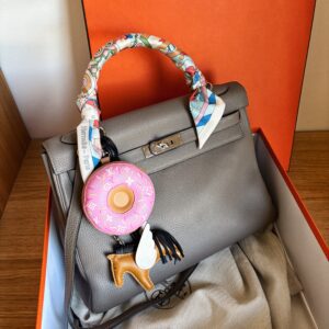 HERMÈS Kelly Bag 32 Togo Gris Asphalte 2018