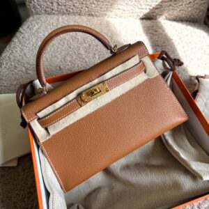 HERMÈS Mini Kelly Gold on Gold