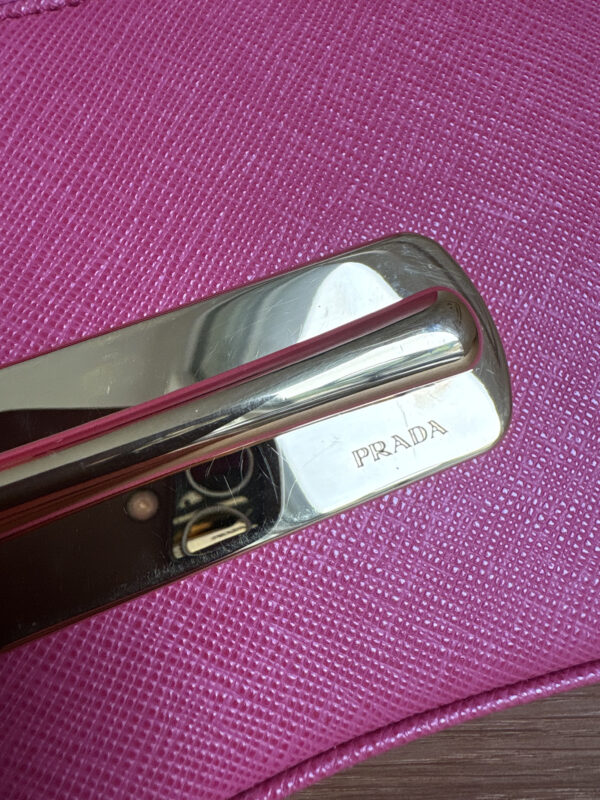 PRADA Sidonie Saffiano Leather Pink GHW - Obrázek 3