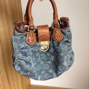 LOUIS VUITTON Pleaty Denim Bag Vintage 2008