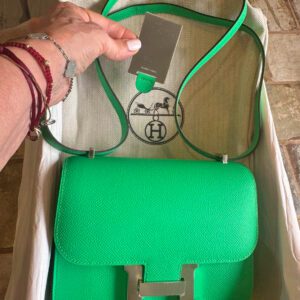 HERMÈS Constance 18 Vert Comics PHW 2025 Full Set