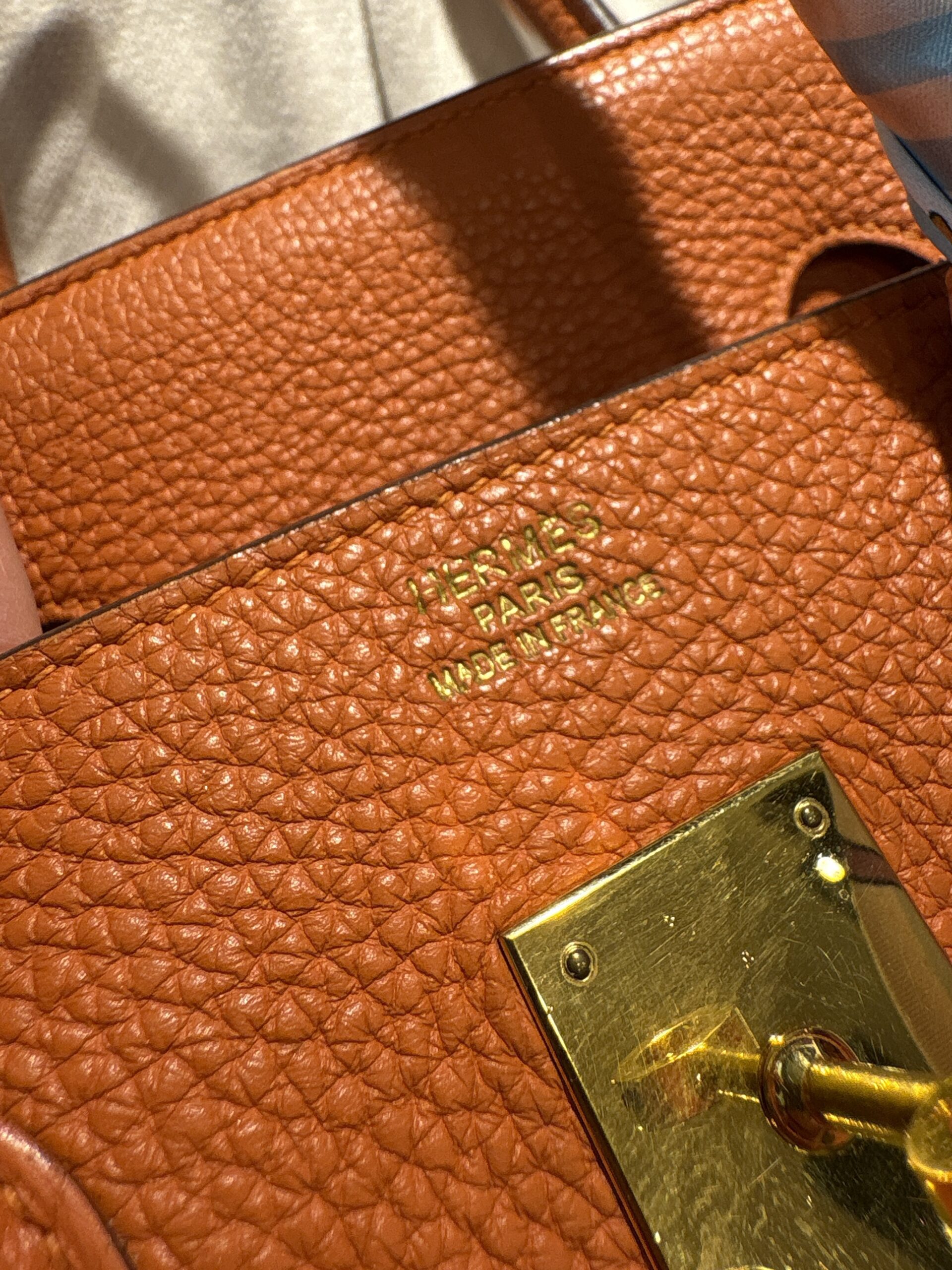 HERMÈS Birkin Bag 35 Togo Orange GHW 2013 - Obrázek 5