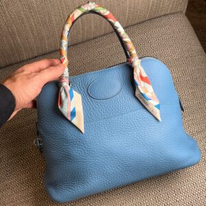 HERMÈS Bolide Blue PHW 2014