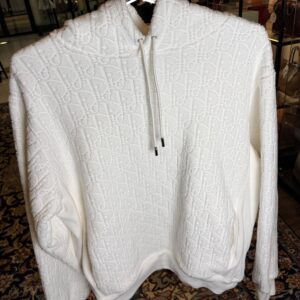 DIOR Oblique Relaxed-Fit Hooded Sweatshirt Off-White