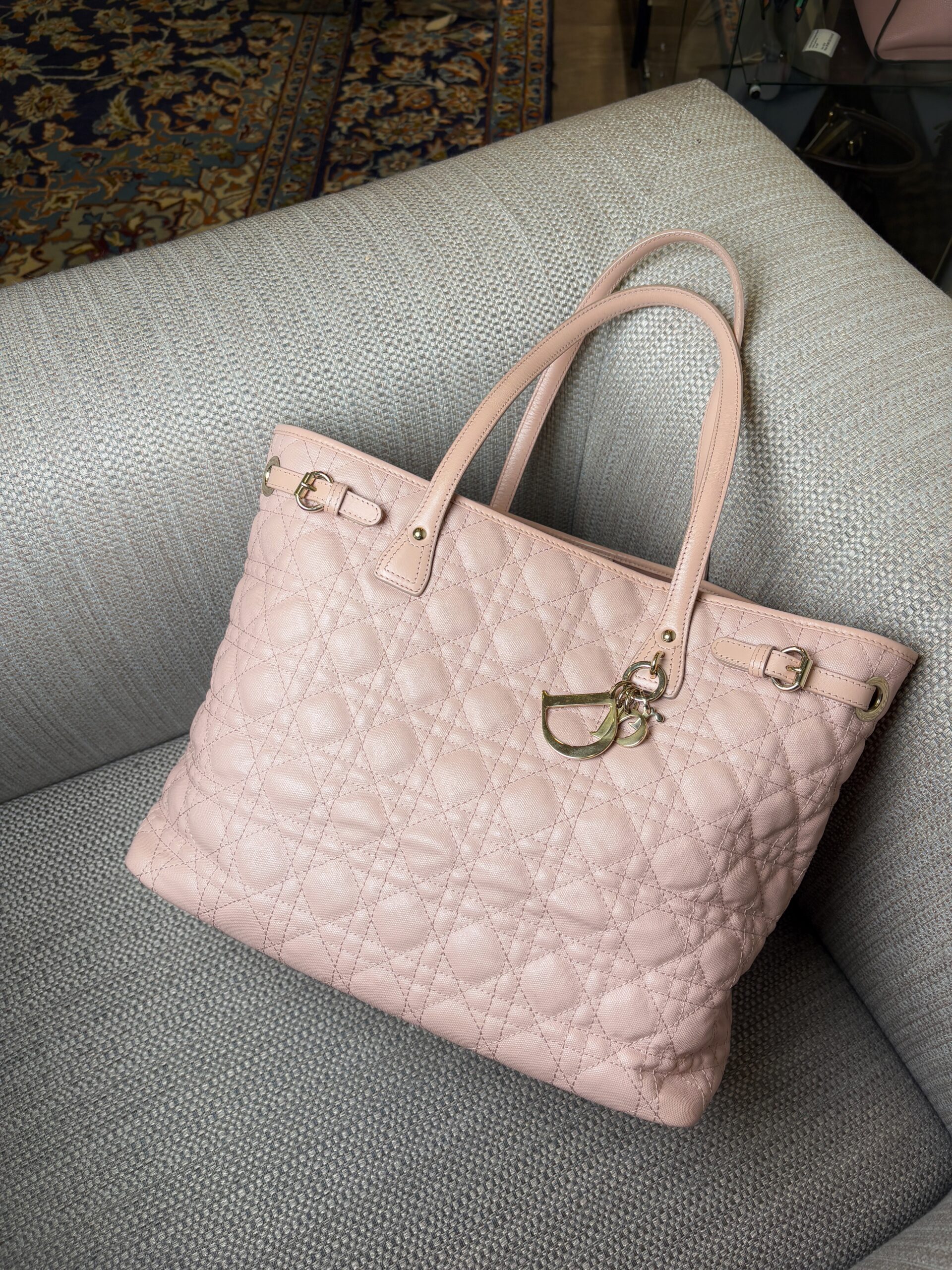 DIOR Medium Panarea Tote Bag Pink 2013