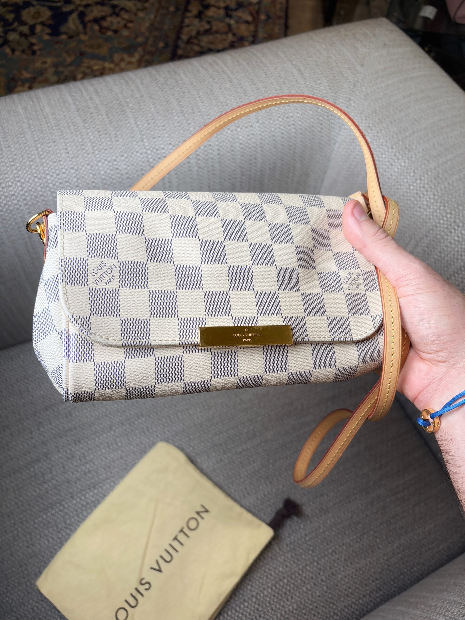 LOUIS VUITTON Favorite PM Damier Azur 2014 - Obrázek 3