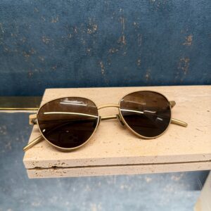 BOTTEGA VENETA Panthos Round-Frame Titanium Sunglasses